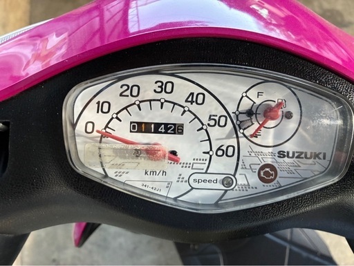 低走行❗️スズキ レッツ LETS CA4AA 1142km 原付 4スト 無料配送有 現状販売 現車確認必須❗️ バンガレージ神奈川