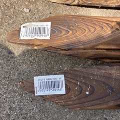 焼き丸太杭　8本　引き取り限定　の画像