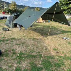 【LOGOSキャンプセット】 焚き火台 ヘキサタープ シュラフの画像