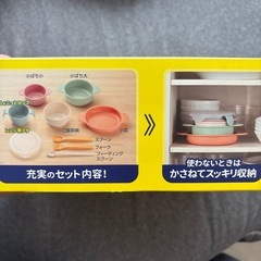 新品 コンビ 離乳食 かさなる食器収納じょーずP
の画像