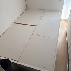 【譲り先決定】ニトリ　セミダブルベッドフレーム(ジオ チェスト40J WW)の画像