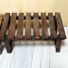 小型ウッドラック（2台セット）　ガーデニングの画像