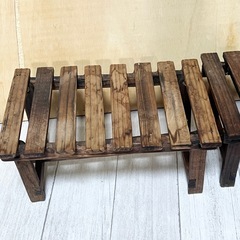 小型ウッドラック（2台セット）　ガーデニングの画像
