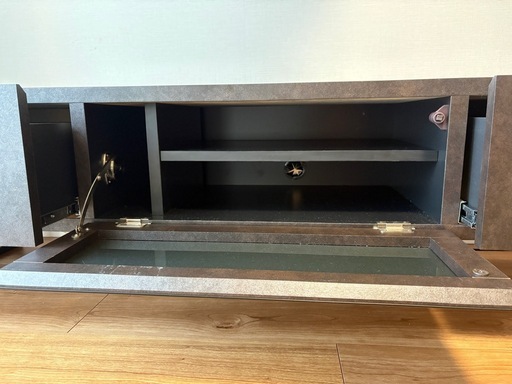 テレビボード ローボード 約180cm ダークグレー｜収納付き