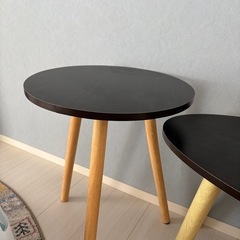 【決定】テーブル サイドテーブル セットの画像