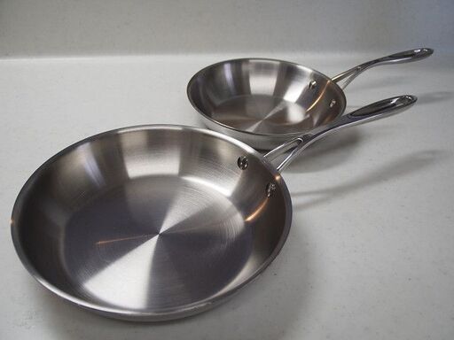 RUSTELA ラステラ 業務用ステンレスフライパン 20cm＆24㎝ 三層構造 IH対応 食洗器対応 コーティングなし IH/直火両対応　定価5580円、5980円