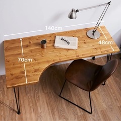 LOWYA　天然木 L字デスク｜定価26,990円の画像