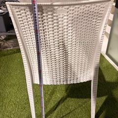 🔥おしゃれラタン調チェア ホワイト ガーデンチェア カフェ風 椅子の画像