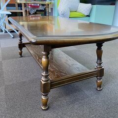 店頭引き渡し 中古 キツツキマーク 飛騨産業 ローテーブル センターテーブルの画像