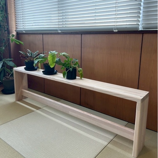 木製のベンチ型ラック/ 小物置き