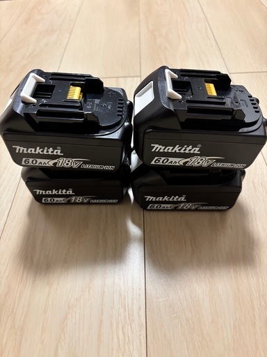 マキタ　18v バッテリー　6.0Ah 4個セット