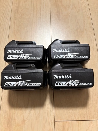 マキタ　18v バッテリー　6.0Ah 4個セット