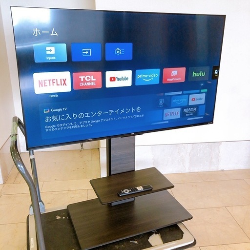 TCL チューナーレス液晶テレビ 50インチ 50P63E テレビスタンド付き