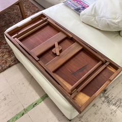 ヴィンテージ品　天然木折りたたみ式花台　チーク材？　公田店の画像