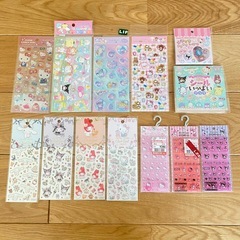 シール　稲城府中調布稲田堤　定価お譲り　サンリオ　キティ　クロミ　マイメロ　シナモロール　ハンギョドン　スンスン　ポケモン　はらぺこあおむし　ドロップジェリーシール　クリアキャンディシール　すりガラス風シール　樹脂盛りシール　タイルシール　おはじきシール　ぷっくりシール　立体シール　他の画像