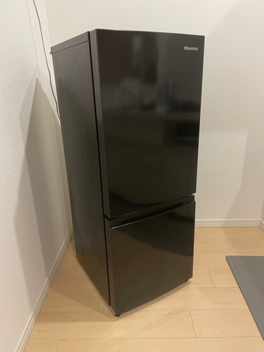 f●t■Hisenseハイセンス・ノンフロン冷凍冷蔵庫154L【HR-D15EB】ブラック 2021年製