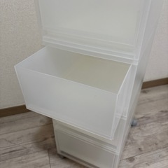 無印良品 クリアケース 4段 キャスター付きの画像