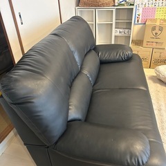 タイトル 【7万円購入】黒ソファー 約160cm 1年半使用 状態良好の画像