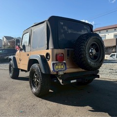 🉐【支払い総額80万円】車検令和9年9月28日　H13年2月　クライスラー　ジープラングラースポーツソフトトップ4WD  ETC  ライトガード　タイミングベルト交換済み調子良好！の画像