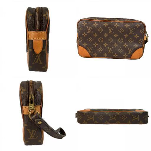 LOUIS VUITTON ルイ・ヴィトン セカンドバッグ 884 TH ハンドストラップ付き モノグラム  ブラウン フランス 19
