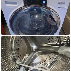 【中古】大阪引取限定　AQUAアクアAQW-DX12M ドラム式洗濯乾燥機12キロ 【KSC1F042】 の画像