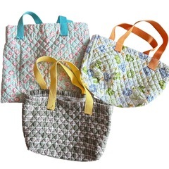 ハンドメイド手提げ いろいろの画像