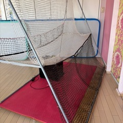 マイオートテニス 全自動球出し機 テニス練習機 自作移動台付きの画像