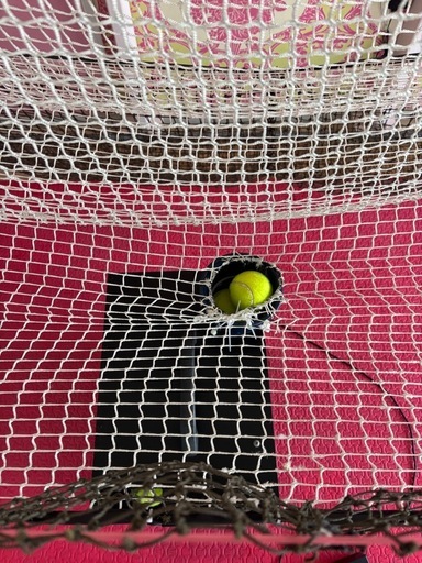 マイオートテニス 全自動球出し機 テニス練習機 自作移動台付き