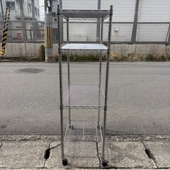 アイアンラック　スチールラック　シルバー　陳列棚　整理棚の画像