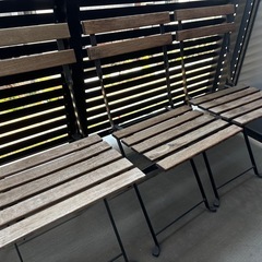 【配送可・応相談】IKEA・イケア／TÄRNÖ テルノー  折りたたみテーブル＆チェア3脚の画像