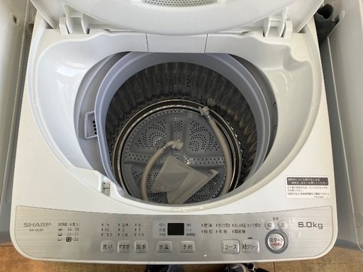 【6ヶ月保証】SHARP シャープ 6.0kg 全自動洗濯機 ES-GE6B-W 2018年製