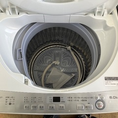 【6ヶ月保証】SHARP シャープ 6.0kg 全自動洗濯機 ES-GE6B-W 2018年製の画像