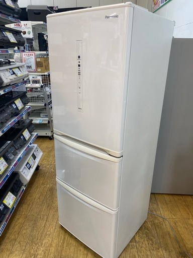 ?真ん中野菜室?2019年式?Panasonic?3ドア冷蔵庫?NR-C340C-W?パナソニック?335L冷蔵庫?No.8710UT