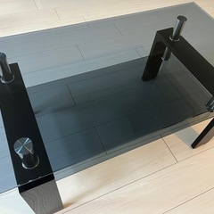 2段式ガラス　オフィステーブルの画像