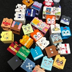 アンパンマンブロック　お片付けワゴン付き　の画像