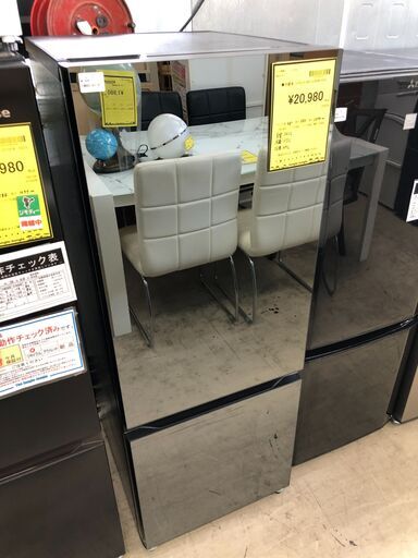 【ジャングルジャングルサカイ石津店】　2ドア冷蔵庫　AQUA　アクア　HR-G16AM　2025　ミラーブラック　全容量：162L　堺市 西区 東区 北区 南区 堺区 石津