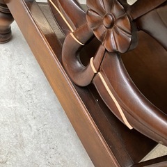 今2603-290 キツツキマーク 応接間セット ベージュ テーブル ソファ4点セット キズ汚れ割れ有りの画像