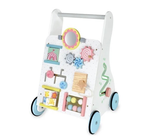 新品未使用★知育玩具付き木製手押し車ベビーファーストウォーカー