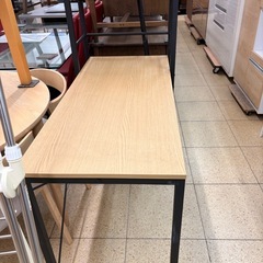 《リユースマン倉敷》システムデスク (ブラック＆ナチュラル) パソコン机 テーブルの画像