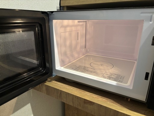 極美品✨高年式?2024年製　日立【HITACHI】HMR-MF22A 単機能　電子レンジ　22L ブラック　フラット庫内　LEDタイ
