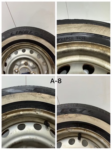 サマータイヤSALE！[極上]LINGLONG L676 リンロン L676 195/70R14 14 インチ23年製8分山 4本ホイール付 中古相場 ¥40,000 クレジット決済可