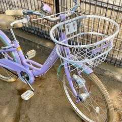 東久留米市 清瀬市内 新座市内 引取り限定 女の子自転車 メレククイ 22インチの画像