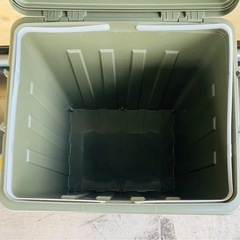 トンボ ゴミ箱 連結可能 ハンドル付 カーキグリーン 蓋付き　90L 【1】の画像