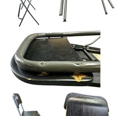 IKEA ハイチェア 黒 折り畳み ガタツキ 汚れ ハゲなどありの画像