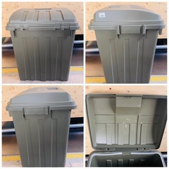トンボ ゴミ箱 連結可能 ハンドル付 カーキグリーン 蓋付き　90L (2)の画像