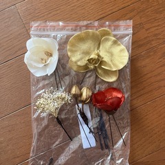 ヘアアクセサリー造花 5点セットの画像
