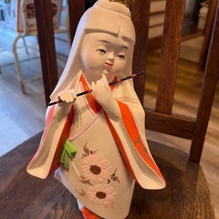 博多人形 夕笛 博多人形商工業協同組合ラベル付き  の画像