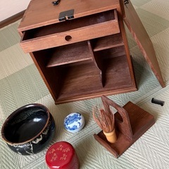 茶道具一式セット　茶箱　色紙箱の画像