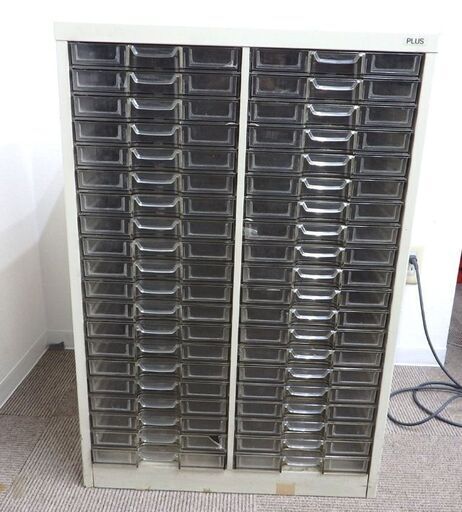 新札幌 PLUS/プラス スチールキャビネット 書庫 浅型 20段2列 W60×D40×H88/cm■No.3941
