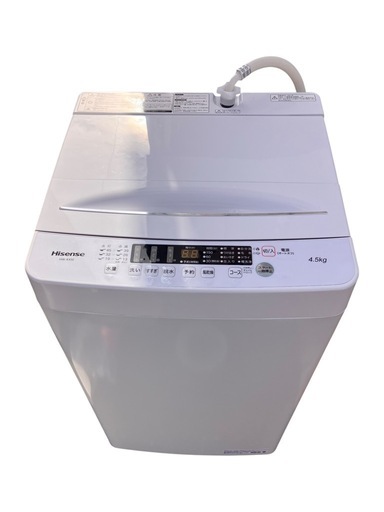洗濯機 Hisense HW-K45E 2021年製 
ホワイト